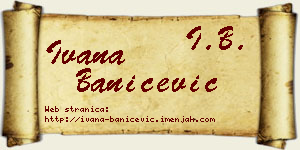 Ivana Banićević vizit kartica